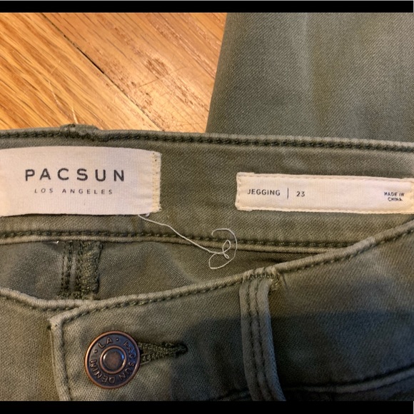 Pac Sun green jeggings - Picture 3 of 3